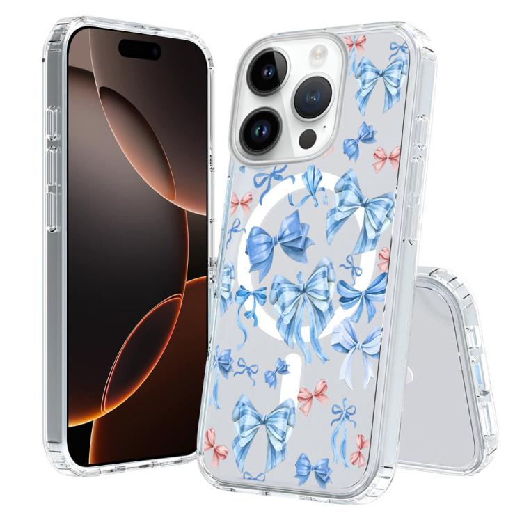 For iPhone 16 Pro Max Pattern Printing TPU + PC Magnetic Shockproof Phone Case