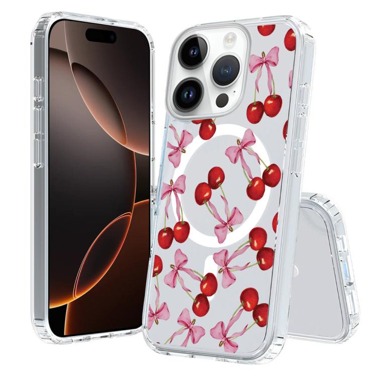 For iPhone 16 Pro Pattern Printing TPU + PC Magnetic Shockproof Phone Case