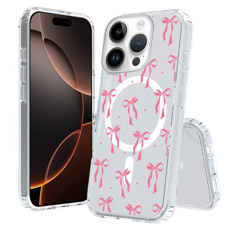 For iPhone 16 Pro Pattern Printing TPU + PC Magnetic Shockproof Phone Case