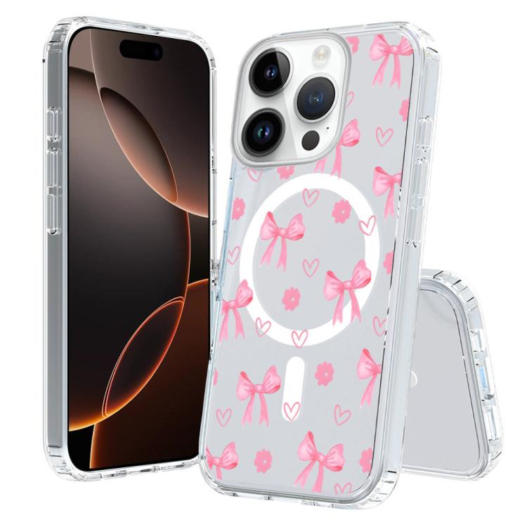 For iPhone 16 Pro Pattern Printing TPU + PC Magnetic Shockproof Phone Case
