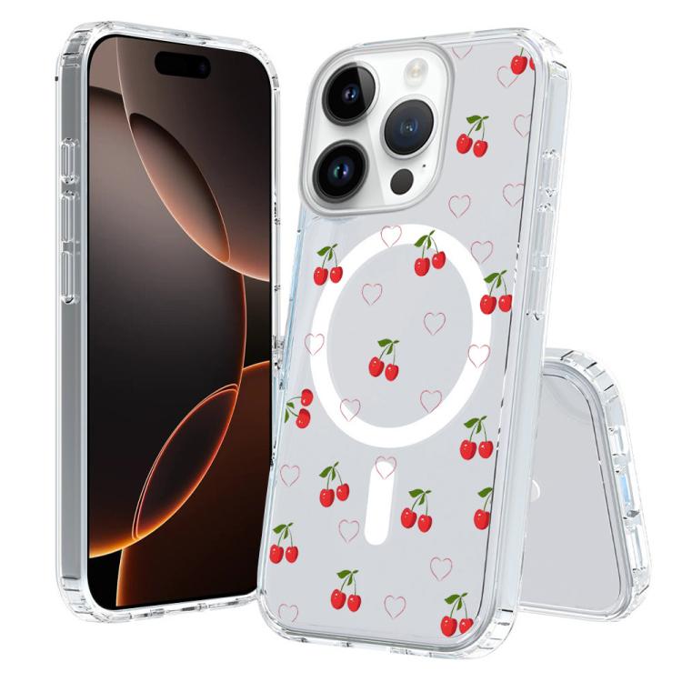 For iPhone 16 Pro Pattern Printing TPU + PC Magnetic Shockproof Phone Case
