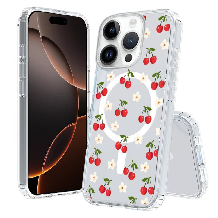 For iPhone 16 Pro Pattern Printing TPU + PC Magnetic Shockproof Phone Case