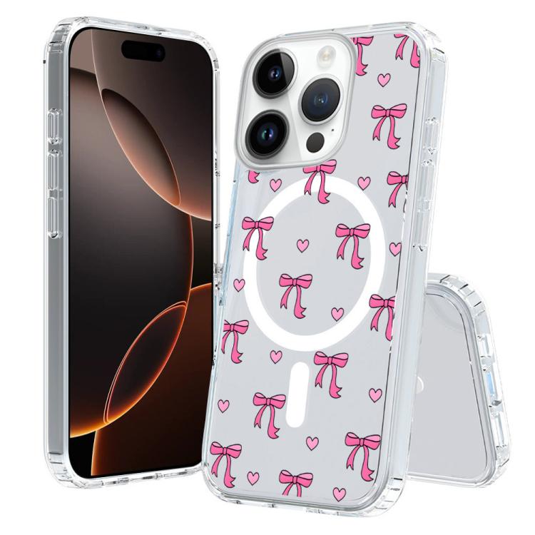 For iPhone 16 Pro Pattern Printing TPU + PC Magnetic Shockproof Phone Case