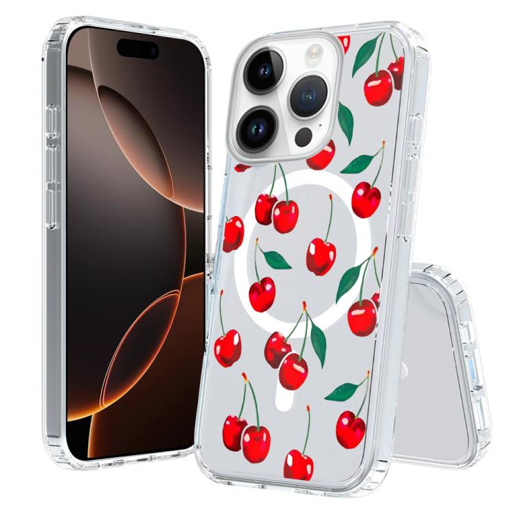 For iPhone 16 Pro Pattern Printing TPU + PC Magnetic Shockproof Phone Case