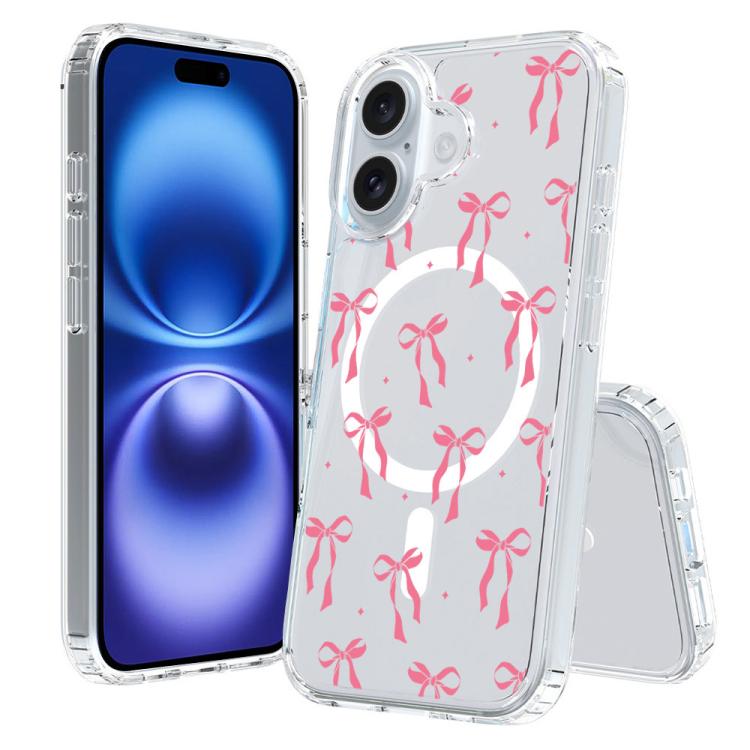 For iPhone 16 Pattern Printing TPU + PC Magnetic Shockproof Phone Case