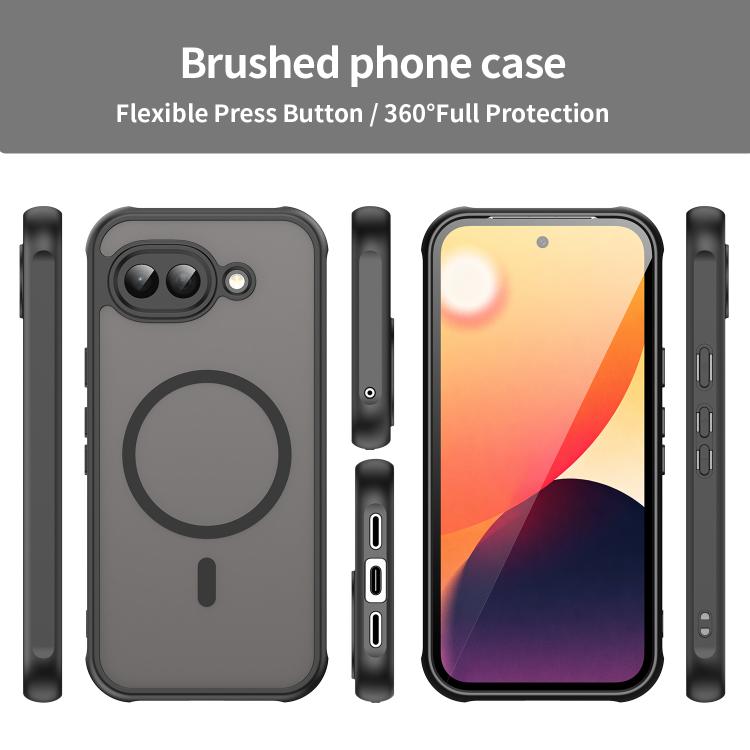 For Google Pixel 10a WANLONFENG FD Series Skin Touch Magnetic Phone Case with Screen Film