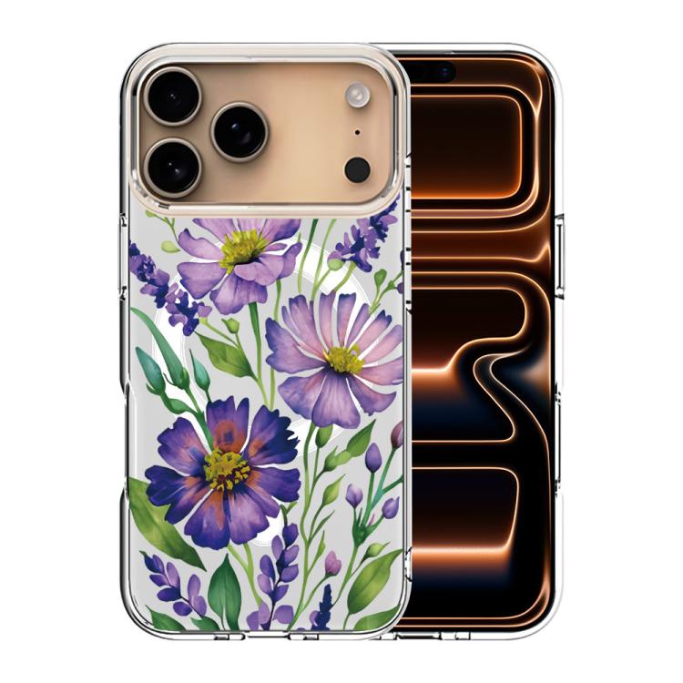 For iPhone 17 Pro Pattern Printing TPU + PC Magnetic Shockproof Phone Case