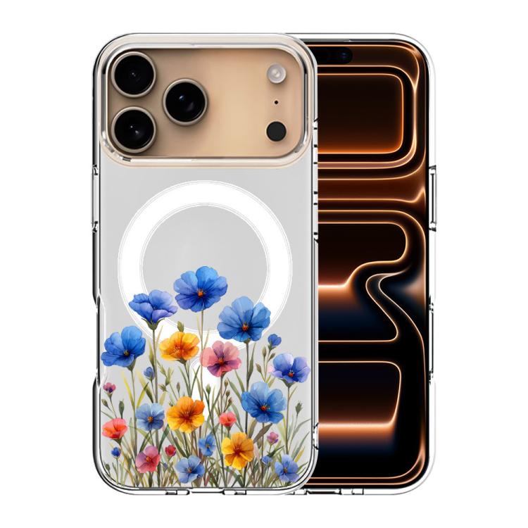 For iPhone 17 Pro Pattern Printing TPU + PC Magnetic Shockproof Phone Case