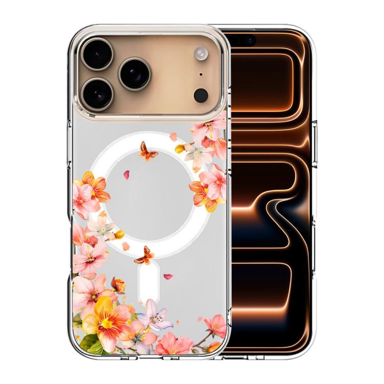 For iPhone 17 Pro Pattern Printing TPU + PC Magnetic Shockproof Phone Case