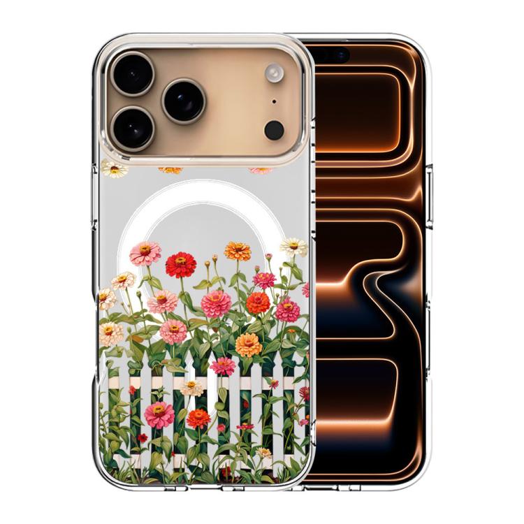 For iPhone 17 Pro Pattern Printing TPU + PC Magnetic Shockproof Phone Case