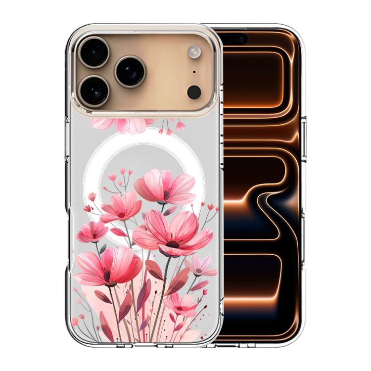 For iPhone 17 Pro Pattern Printing TPU + PC Magnetic Shockproof Phone Case
