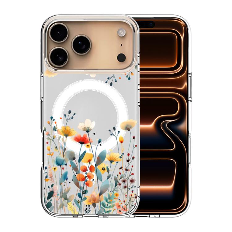 For iPhone 17 Pro Pattern Printing TPU + PC Magnetic Shockproof Phone Case