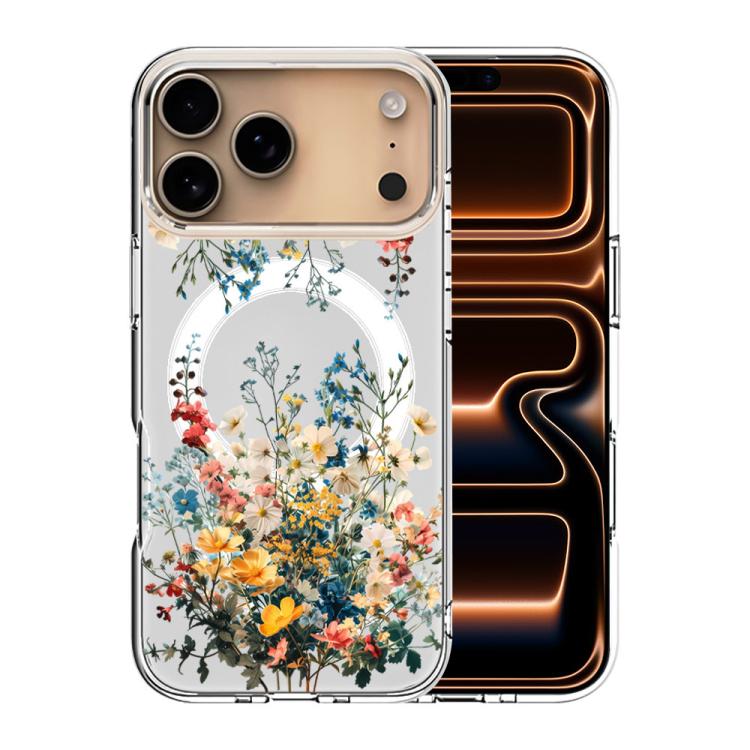 For iPhone 17 Pro Pattern Printing TPU + PC Magnetic Shockproof Phone Case