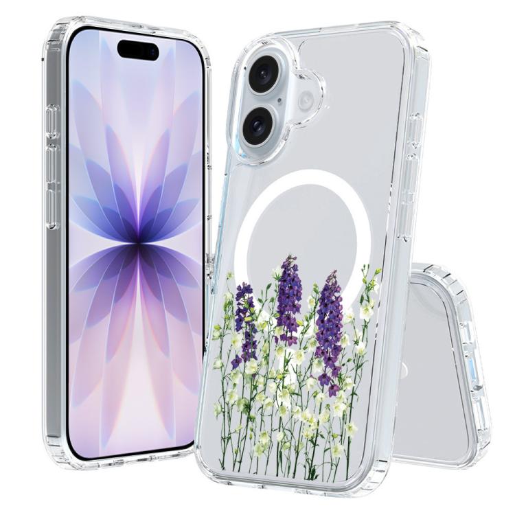 For iPhone 17 Pattern Printing TPU + PC Magnetic Shockproof Phone Case