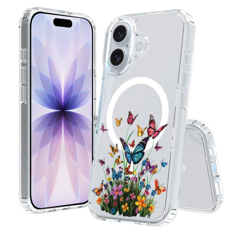 For iPhone 17 Pattern Printing TPU + PC Magnetic Shockproof Phone Case