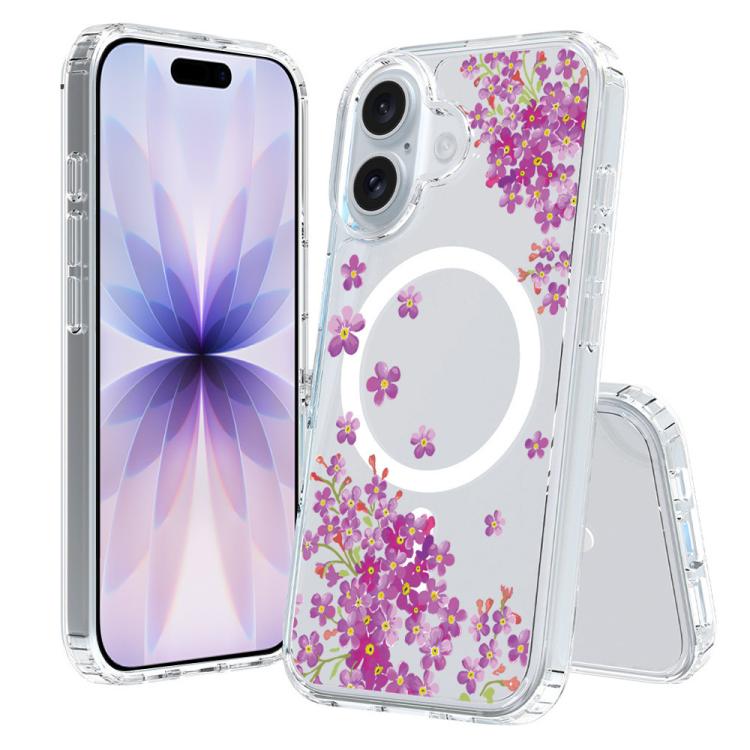 For iPhone 17 Pattern Printing TPU + PC Magnetic Shockproof Phone Case
