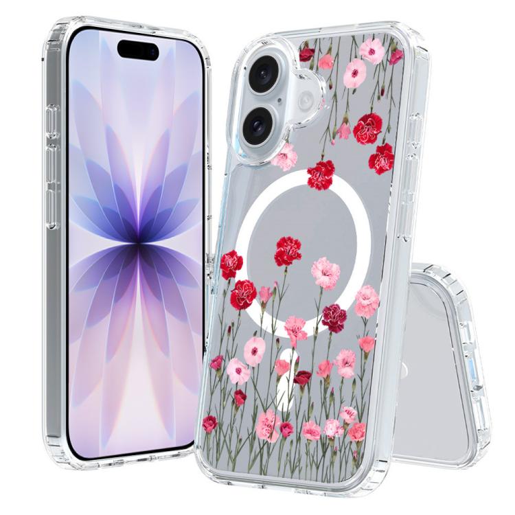 For iPhone 17 Pattern Printing TPU + PC Magnetic Shockproof Phone Case