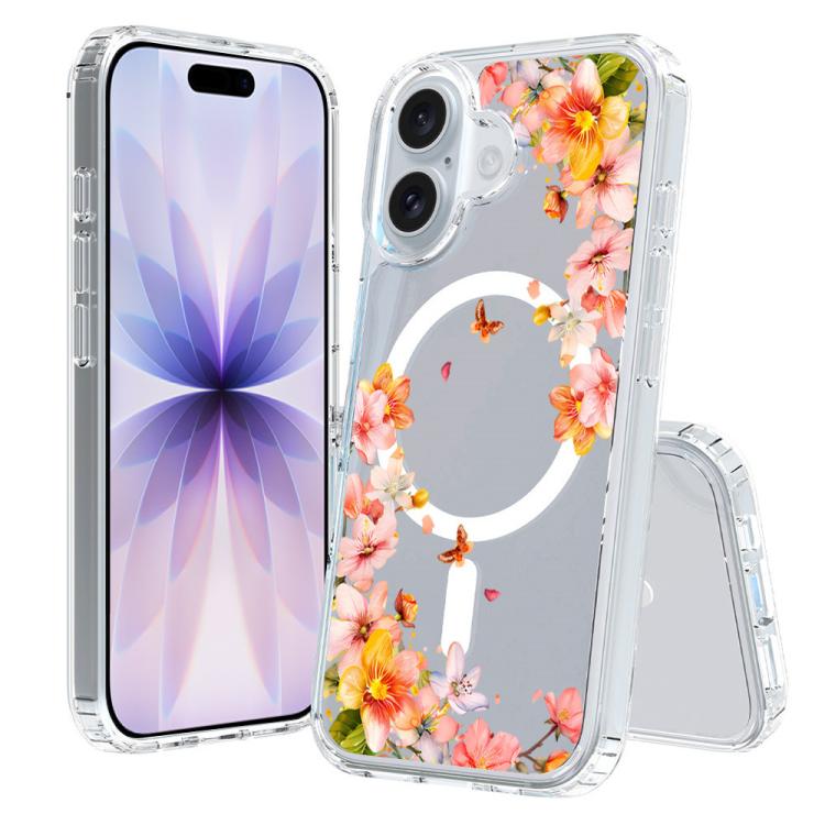 For iPhone 17 Pattern Printing TPU + PC Magnetic Shockproof Phone Case