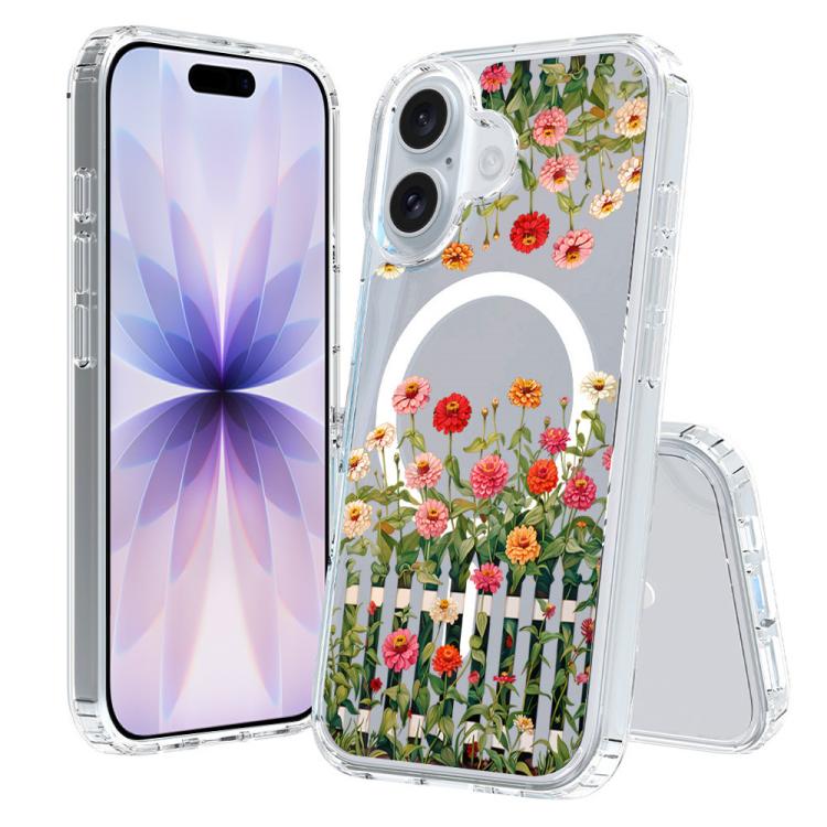 For iPhone 17 Pattern Printing TPU + PC Magnetic Shockproof Phone Case