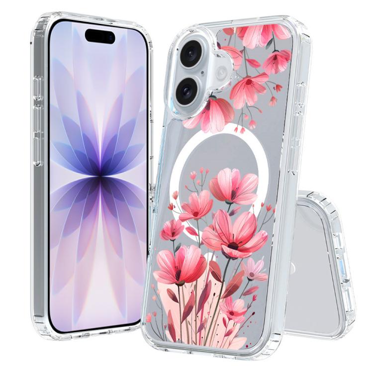 For iPhone 17 Pattern Printing TPU + PC Magnetic Shockproof Phone Case