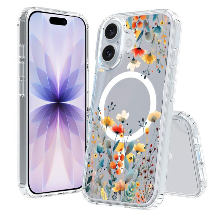 For iPhone 17 Pattern Printing TPU + PC Magnetic Shockproof Phone Case