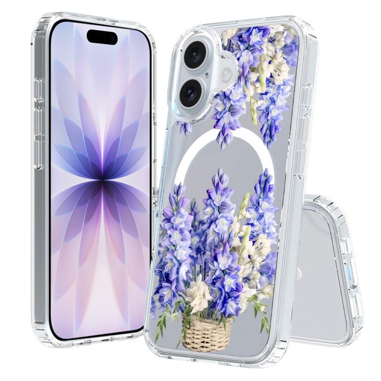 For iPhone 17 Pattern Printing TPU + PC Magnetic Shockproof Phone Case