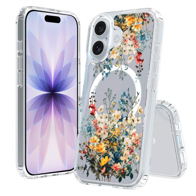 For iPhone 17 Pattern Printing TPU + PC Magnetic Shockproof Phone Case