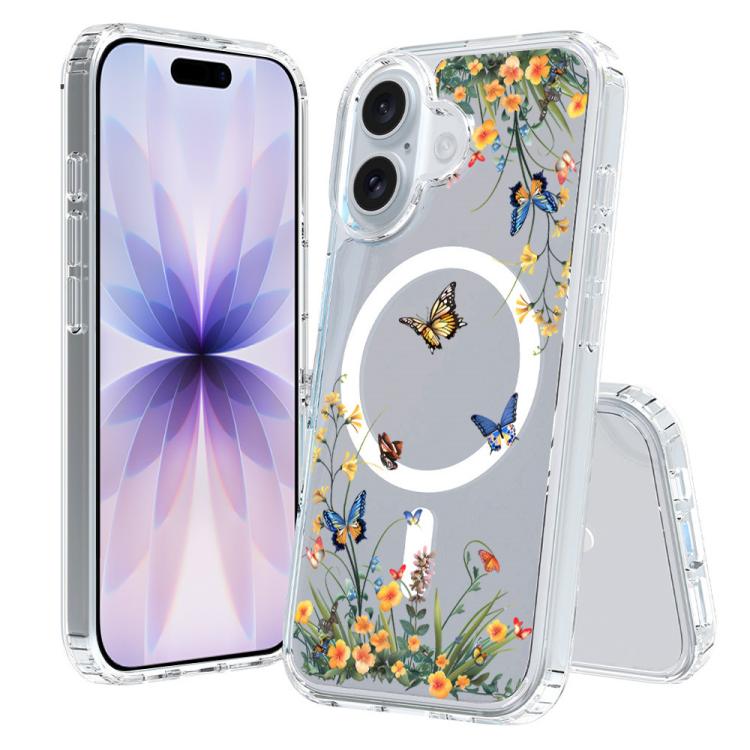 For iPhone 17 Pattern Printing TPU + PC Magnetic Shockproof Phone Case