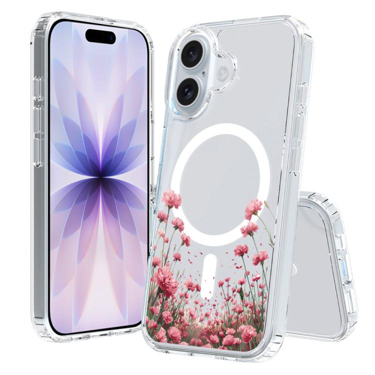 For iPhone 17 Pattern Printing TPU + PC Magnetic Shockproof Phone Case