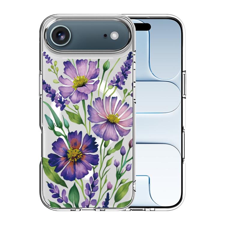 For iPhone Air Pattern Printing TPU + PC Magnetic Shockproof Phone Case