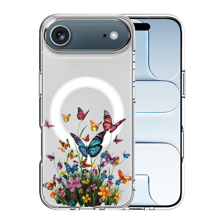 For iPhone Air Pattern Printing TPU + PC Magnetic Shockproof Phone Case