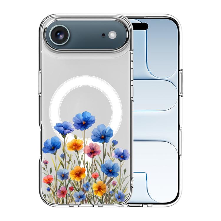 For iPhone Air Pattern Printing TPU + PC Magnetic Shockproof Phone Case