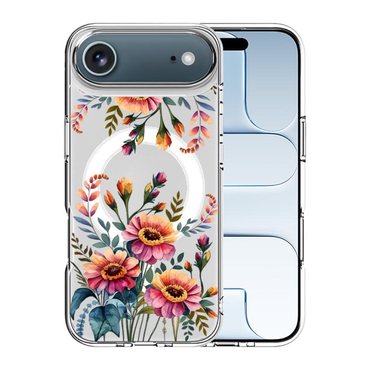 For iPhone Air Pattern Printing TPU + PC Magnetic Shockproof Phone Case