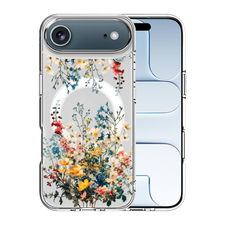 For iPhone Air Pattern Printing TPU + PC Magnetic Shockproof Phone Case