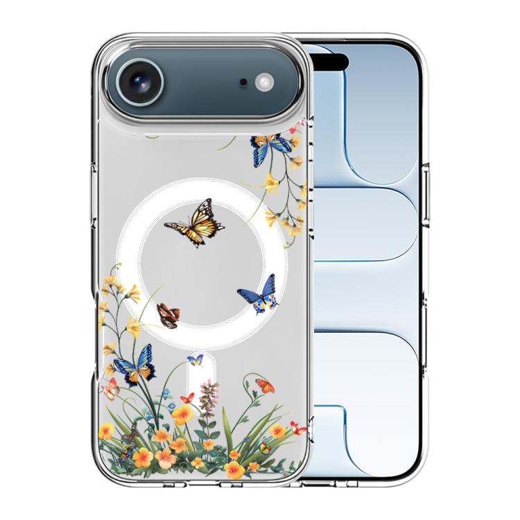 For iPhone Air Pattern Printing TPU + PC Magnetic Shockproof Phone Case