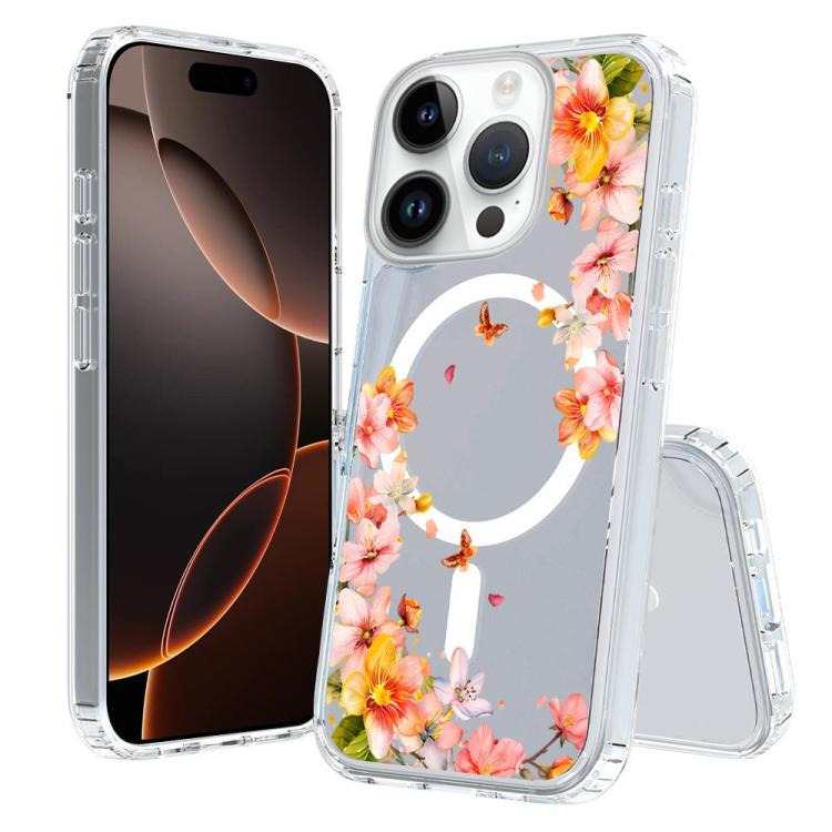 For iPhone 16 Pro Max Pattern Printing TPU + PC Magnetic Shockproof Phone Case