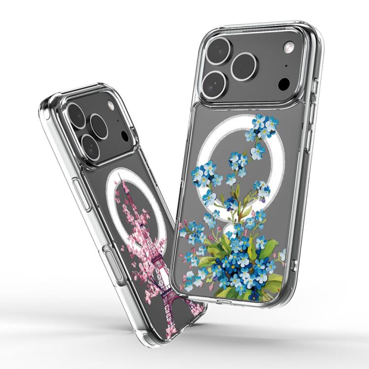 For iPhone 17 Pro Pattern Printing TPU + PC Magnetic Shockproof Phone Case