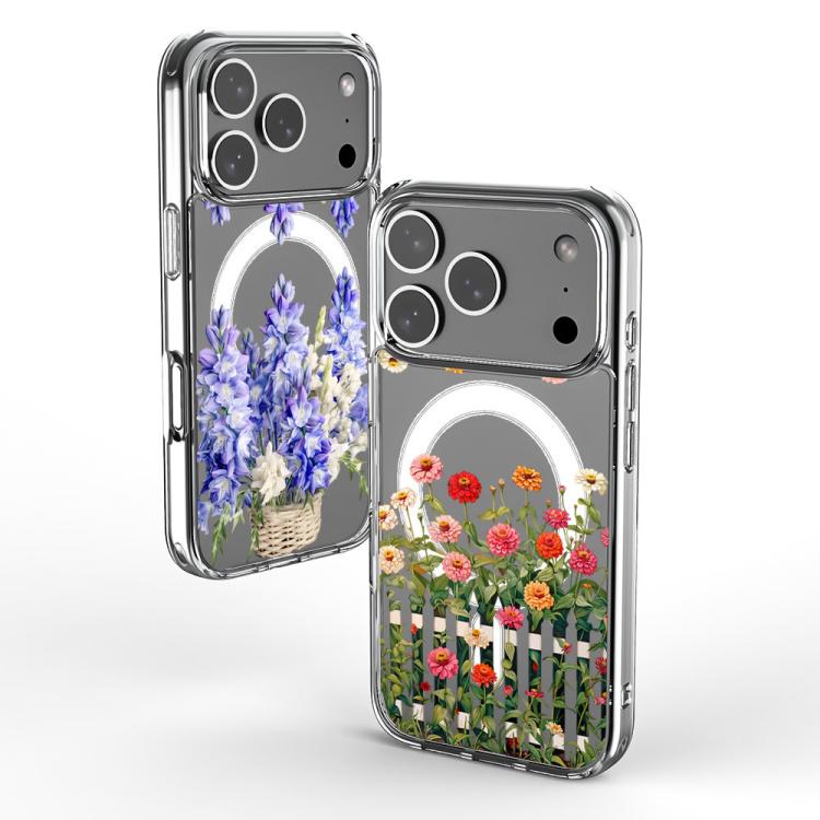For iPhone 17 Pro Pattern Printing TPU + PC Magnetic Shockproof Phone Case