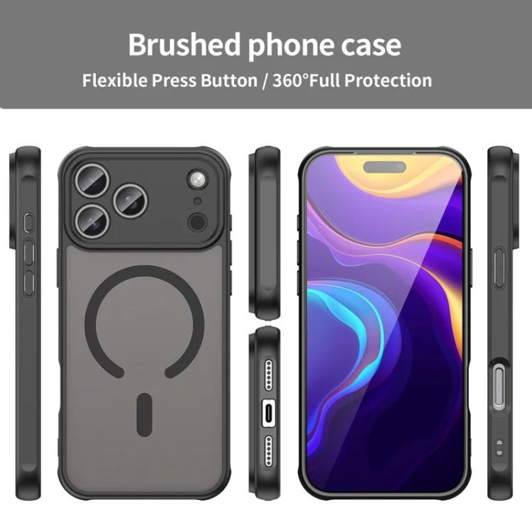 For iPhone 17 Pro Max WANLONFENG FD Series Skin Touch Magnetic Phone Case with Screen Film