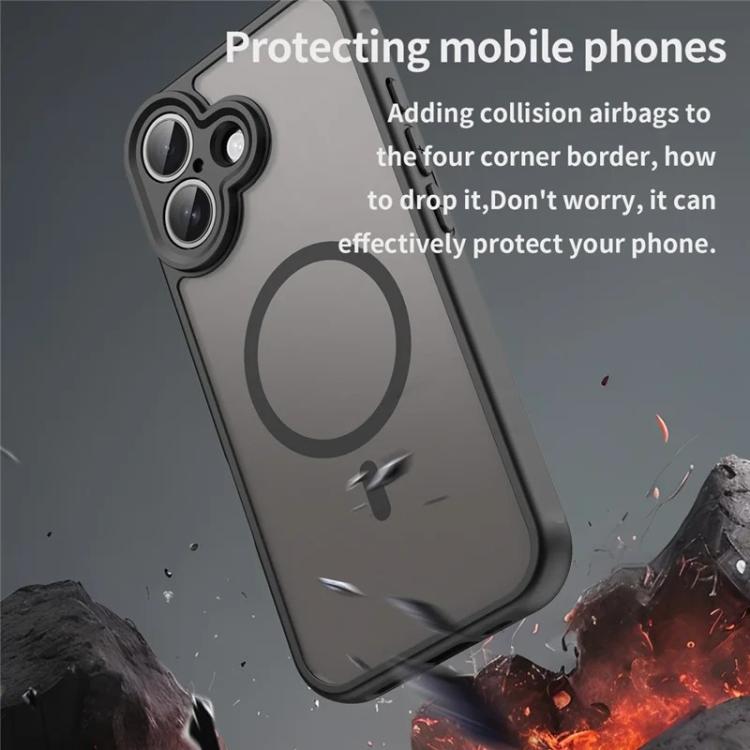 For iPhone 17 WANLONFENG FD Series Skin Touch Magnetic Phone Case with Screen Film