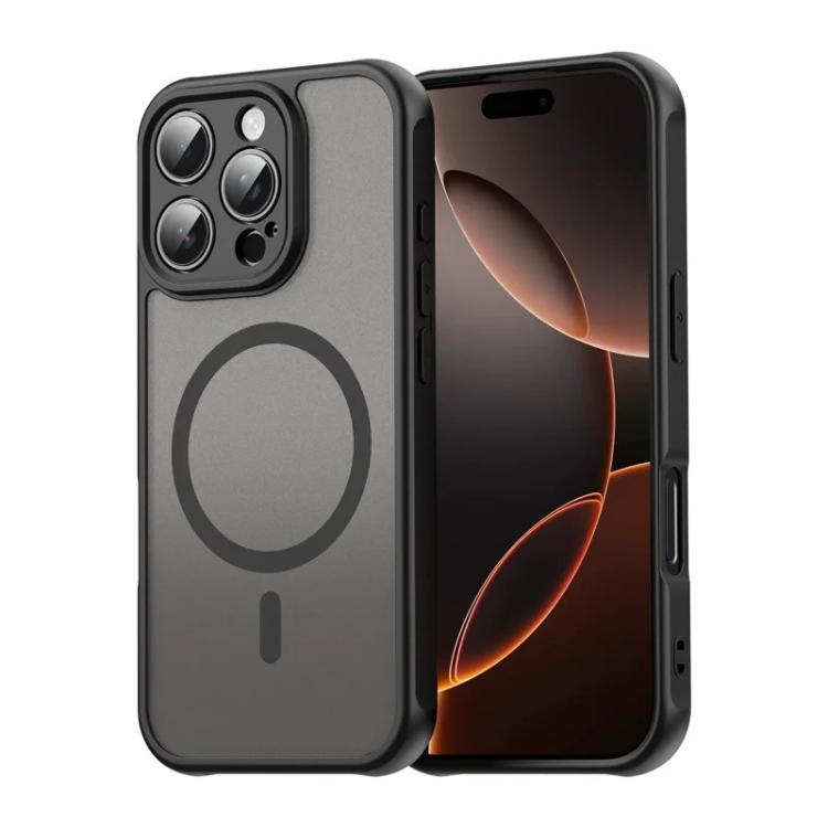 For iPhone 16 Pro WANLONFENG FD Series Skin Touch Magnetic Phone Case with Screen Film