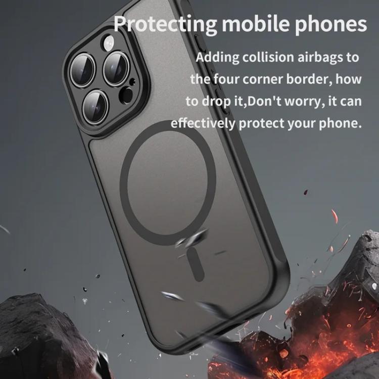 For iPhone 16 Pro WANLONFENG FD Series Skin Touch Magnetic Phone Case with Screen Film