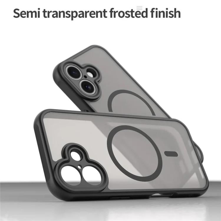 For iPhone 16 WANLONFENG FD Series Skin Touch Magnetic Phone Case with Screen Film