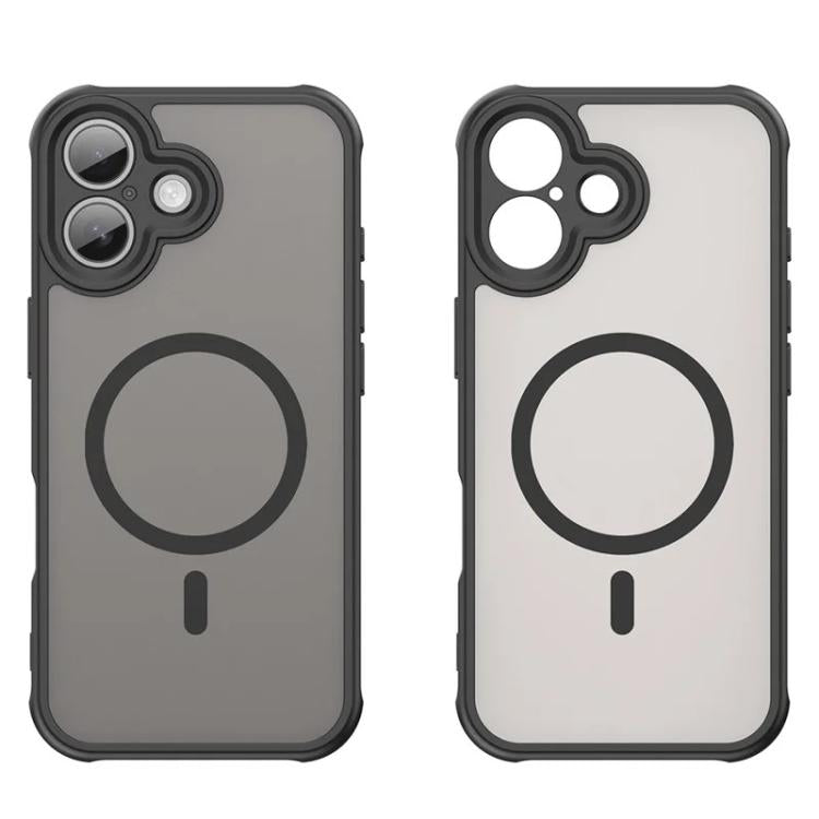 For iPhone 16 WANLONFENG FD Series Skin Touch Magnetic Phone Case with Screen Film