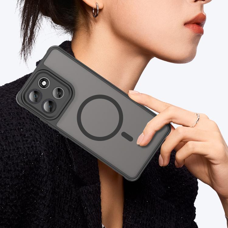 For Motorola Moto G86 / G86 Power 5G   WANLONFENG FD Series Skin Touch Magnetic Phone Case with Screen Film