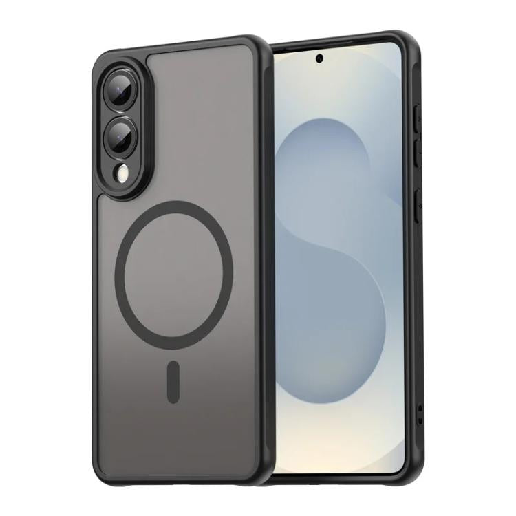 For Samsung Galaxy S25 Edge 5G WANLONFENG FD Series Skin Touch Magnetic Phone Case with Screen Film