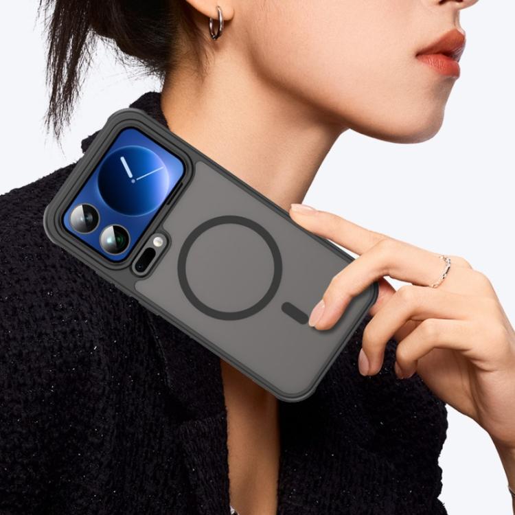 For Xiaomi 17 Pro WANLONFENG FD Series Skin Touch Magnetic Phone Case with Screen Film