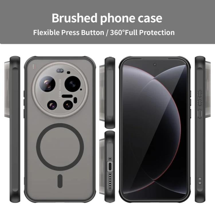 For Xiaomi 17 Ultra WANLONFENG FD Series Skin Touch Magnetic Phone Case with Screen Film