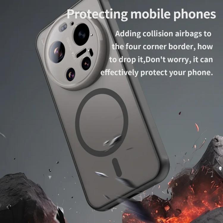 For Xiaomi 17 Ultra WANLONFENG FD Series Skin Touch Magnetic Phone Case with Screen Film