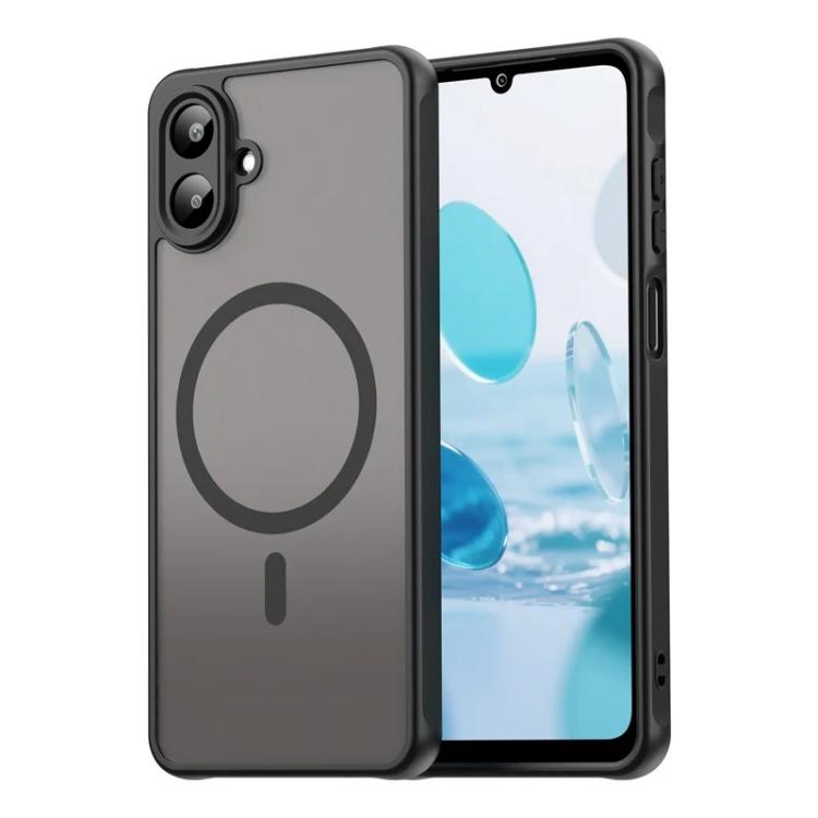 For Samsung Galaxy A07 4G WANLONFENG FD Series Skin Touch Magnetic Phone Case with Screen Film